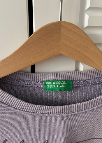 8 Yaş Beden Kız Çocuk Mor Baskılı Sweatshirt