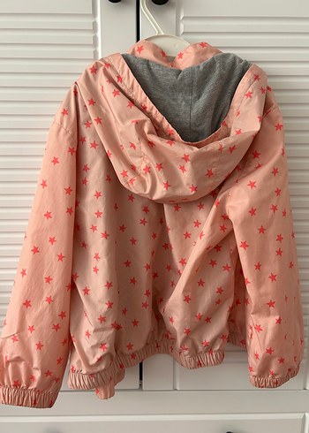 Gap Kız Çocuk Pembe Desenli Kapüşonlu Yağmurluk