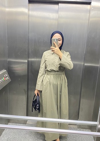 Zara Zara Bej Keten Uzun Elbise