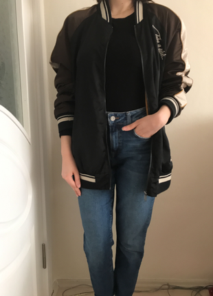 xl Beden çeşitli Renk Bershka Saten Bomber Ceket