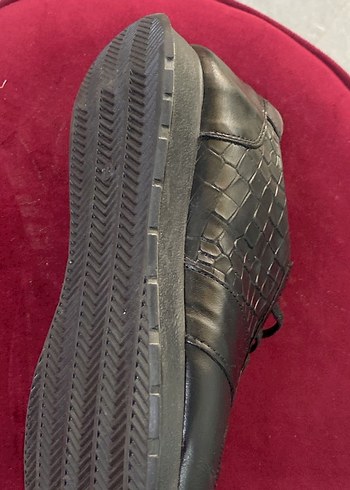 Siyah Yılan Desenli Bağcıklı Erkek Spor Ayakkabı - Görsel 3