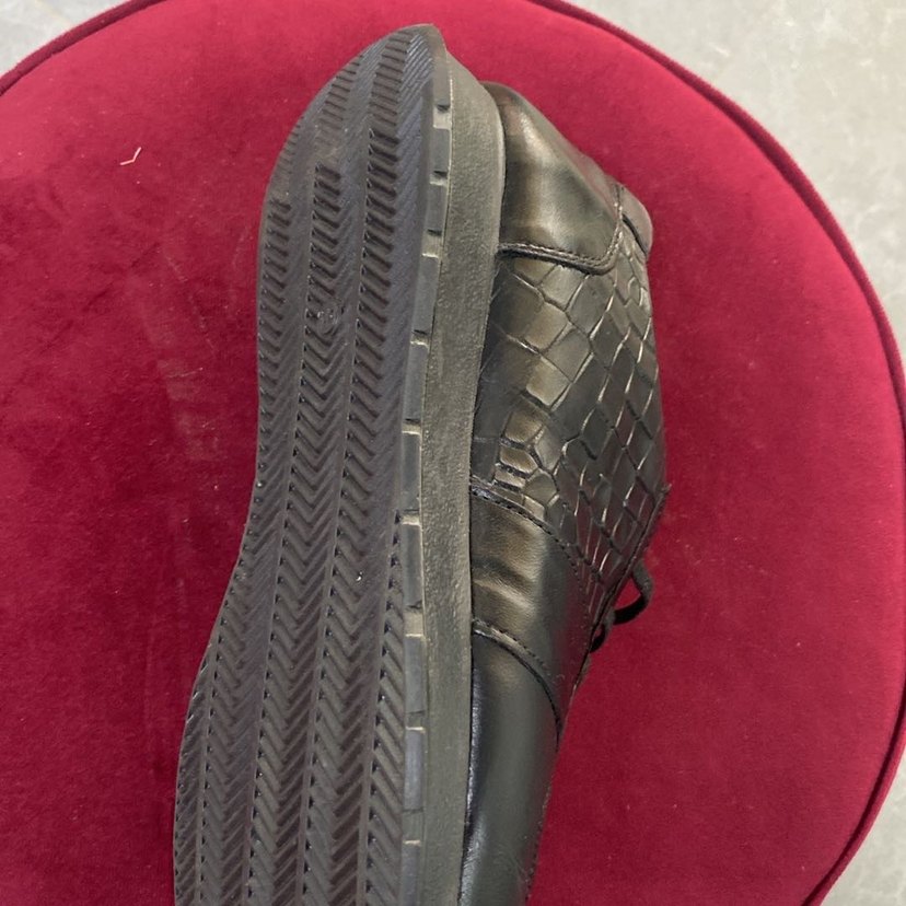 Siyah Yılan Desenli Bağcıklı Erkek Spor Ayakkabı - Görsel 3