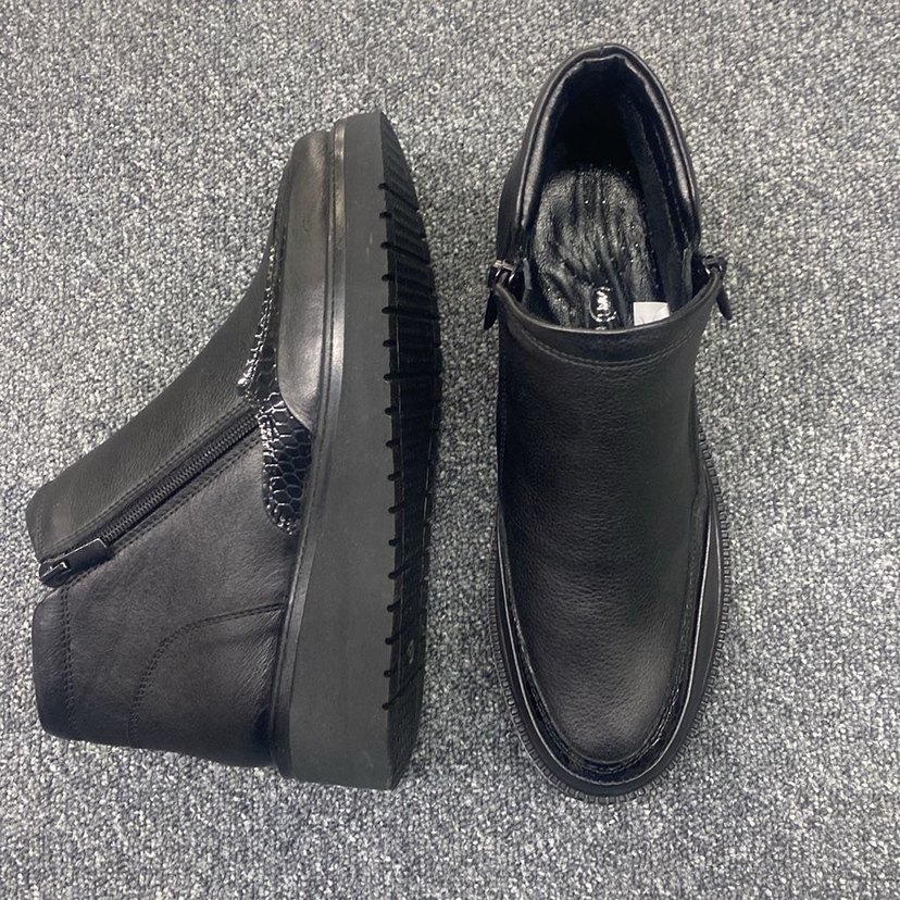 Siyah Kadın Dolgu Topuklu Fermuarlı Bot - Görsel 3