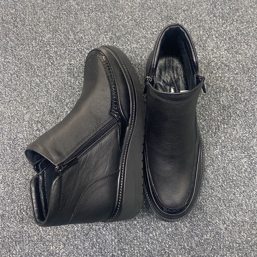 Siyah Kadın Dolgu Topuklu Fermuarlı Bot - Görsel 2