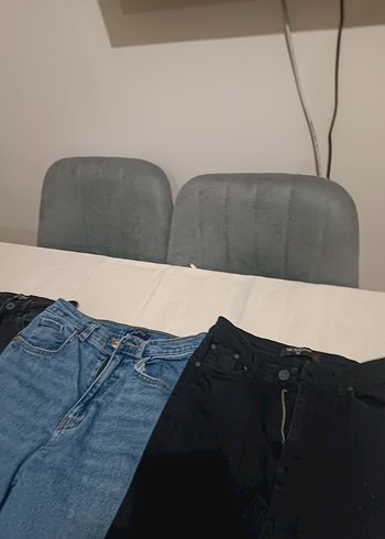 Kadın Mavi Dar Kesim Midi Boy Kot Pantolon - Görsel 4