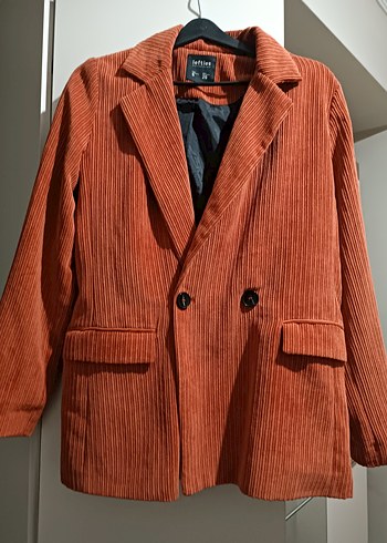 lefties marka kiremit çizgili kumaş blazer ceket - Görsel 2