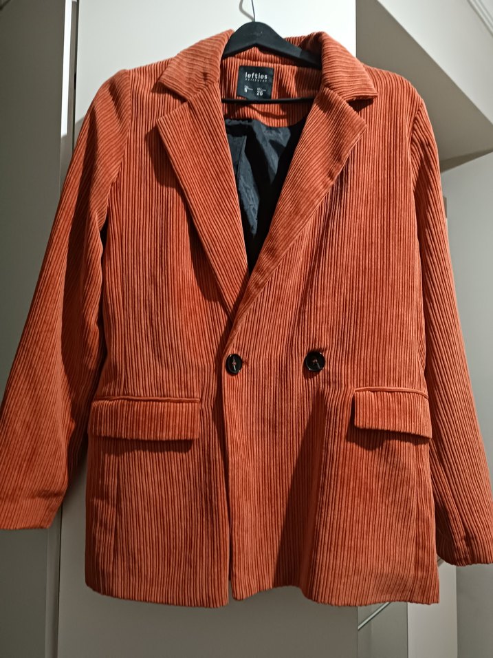 lefties marka kiremit çizgili kumaş blazer ceket - Görsel 2