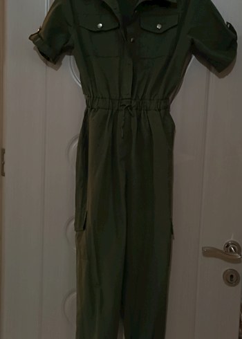 Kadın Kemerli Haki Uzun Tulum - Görsel 2