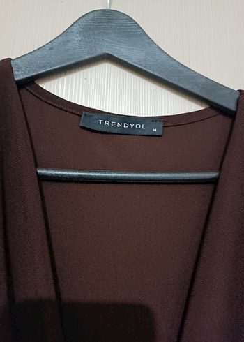 Kahverengi Drapeli Uzun Kadın Elbise - Görsel 2