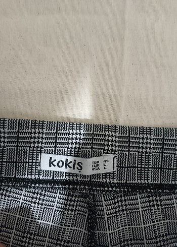 Gri Midi Kadın Kumaş Pantolon Fermuarlı - Görsel 2