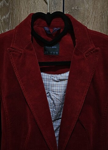 Zara koyu bordo ceket - Görsel 4