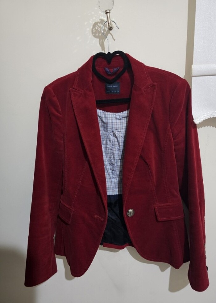 Zara koyu bordo ceket - Görsel 2