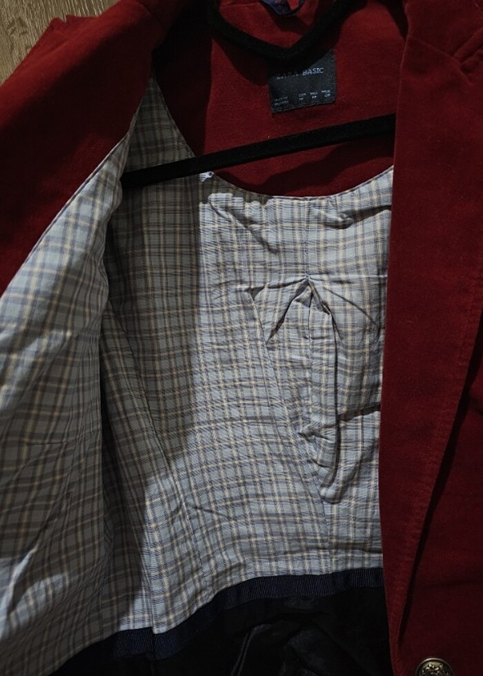 Zara koyu bordo ceket - Görsel 3