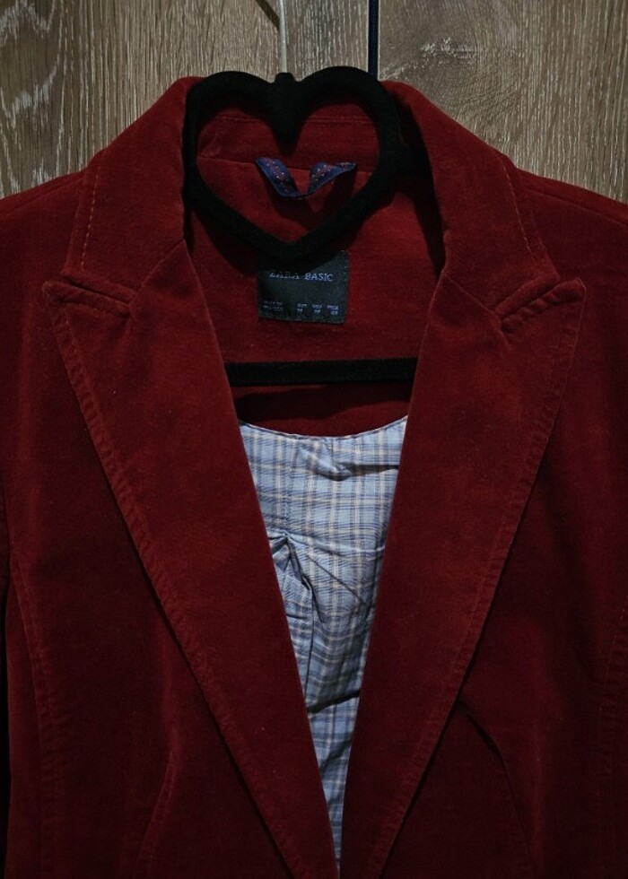 Zara koyu bordo ceket - Görsel 4