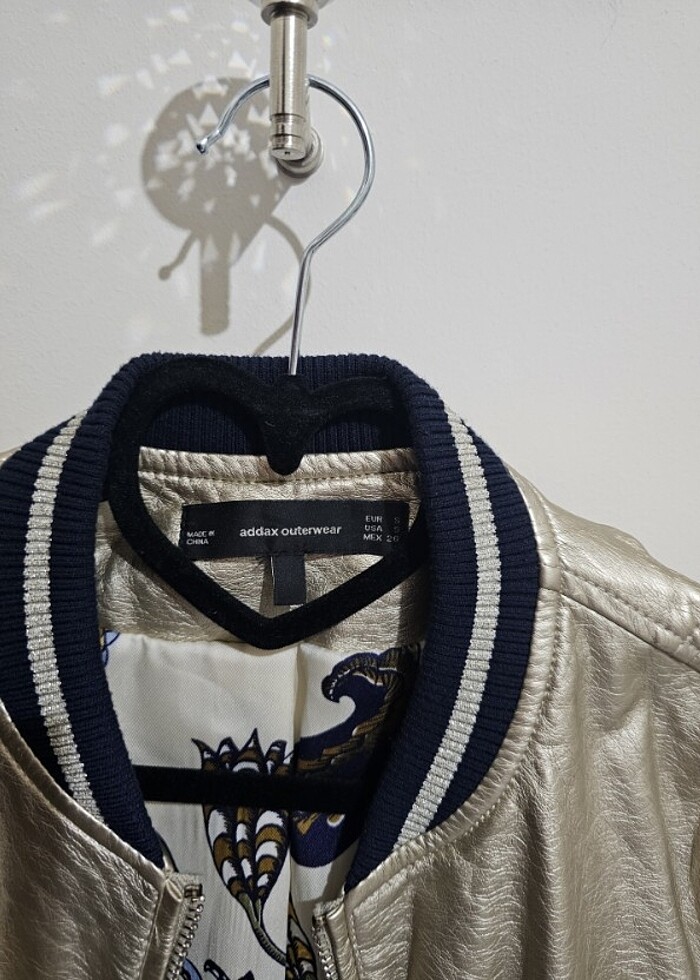 Gold bomber ceket - Görsel 2