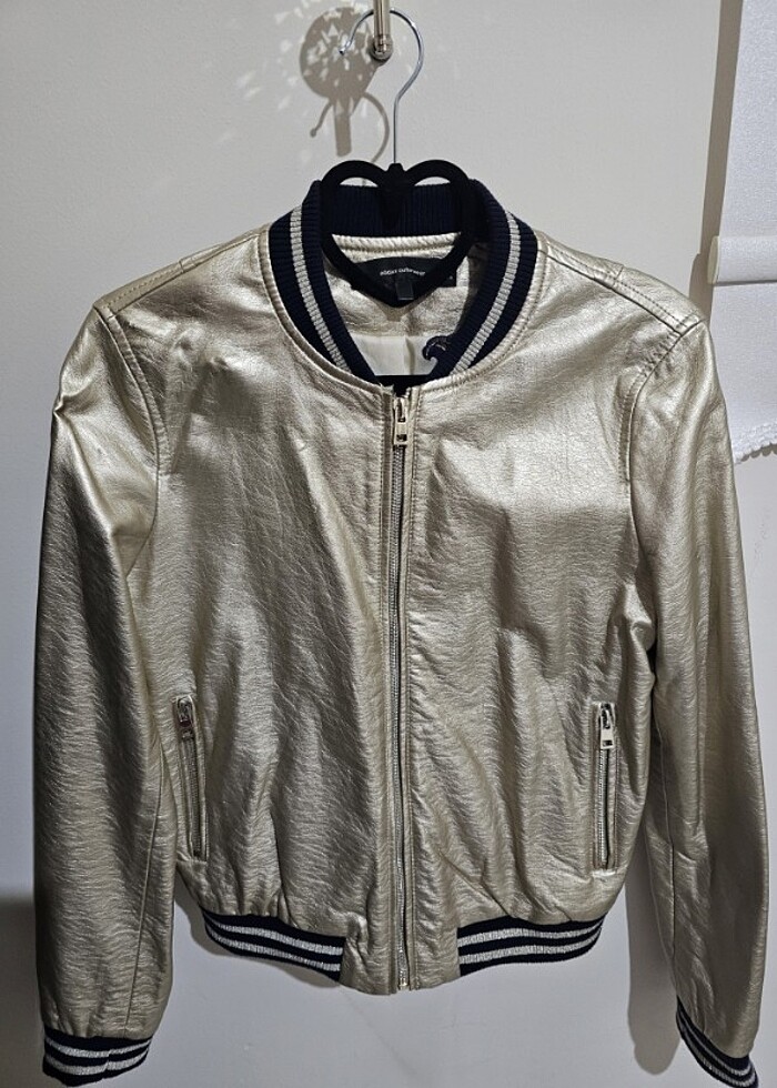 Gold bomber ceket - Görsel 3