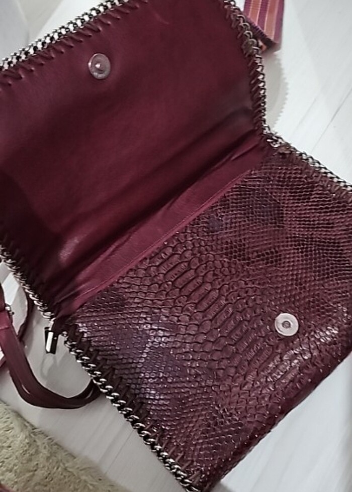 Bordo çants - Görsel 3