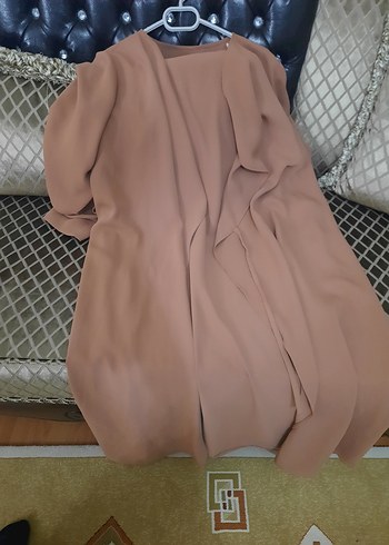 somon rengi Uzun Kollu Bohem Kadın tunik - Görsel 3