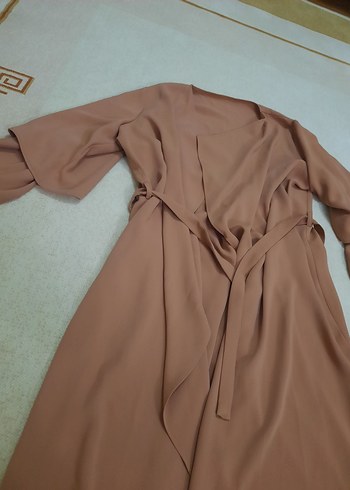 somon rengi Uzun Kollu Bohem Kadın tunik - Görsel 2