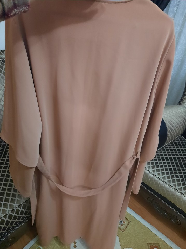 somon rengi Uzun Kollu Bohem Kadın tunik - Görsel 4