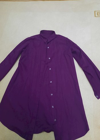 Düğmeli Mor tunik - Görsel 2