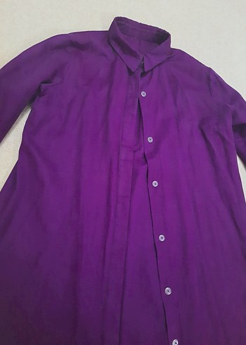 Düğmeli Mor tunik - Görsel 3