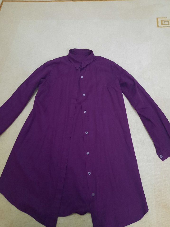 Düğmeli Mor tunik - Görsel 2