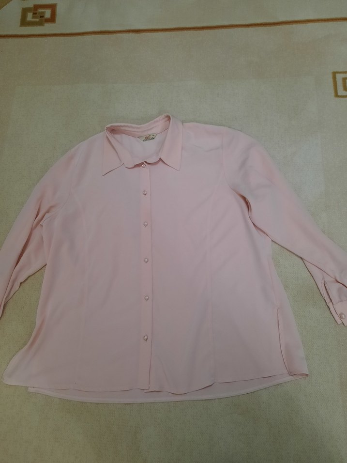 Pembe Düğmeli Kadın Gömlek - Görsel 2