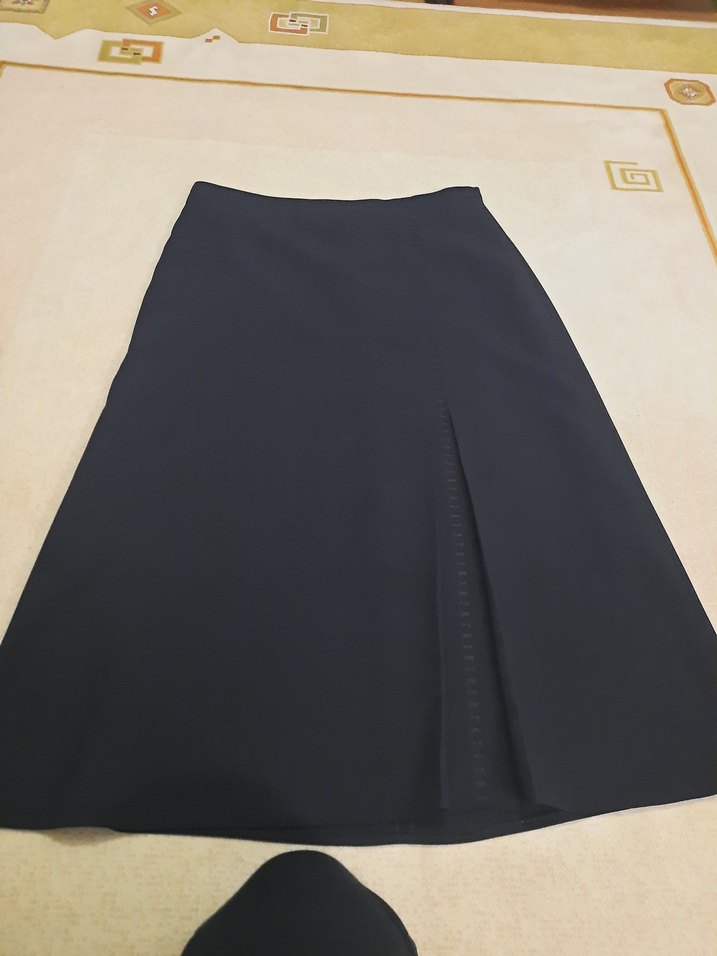 siyah kumaş Piliseli Kadın Etek - Görsel 2