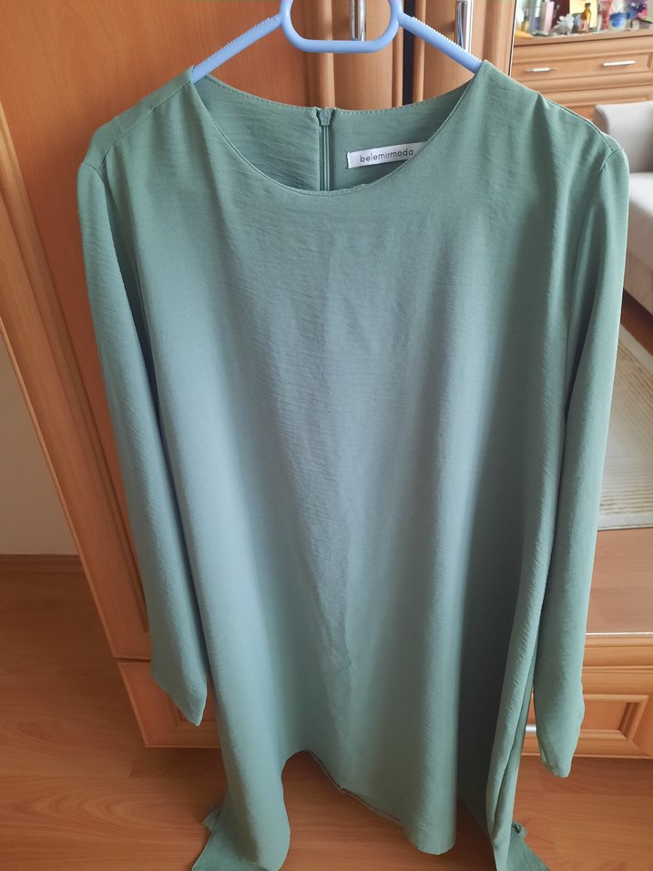 yeşil Kadın Salaş Midi Tunik - Görsel 3