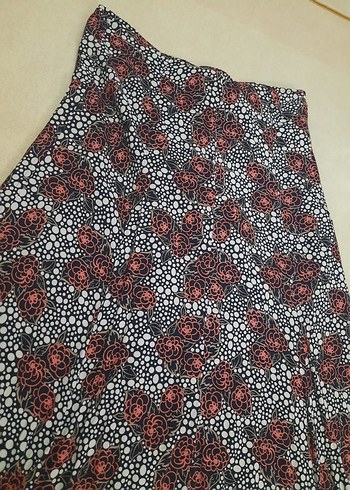 Bohem Çok Renkli Pileli Uzun Etek - Görsel 2