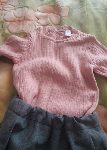 Pembe Triko Kız Kazak - Görsel 3