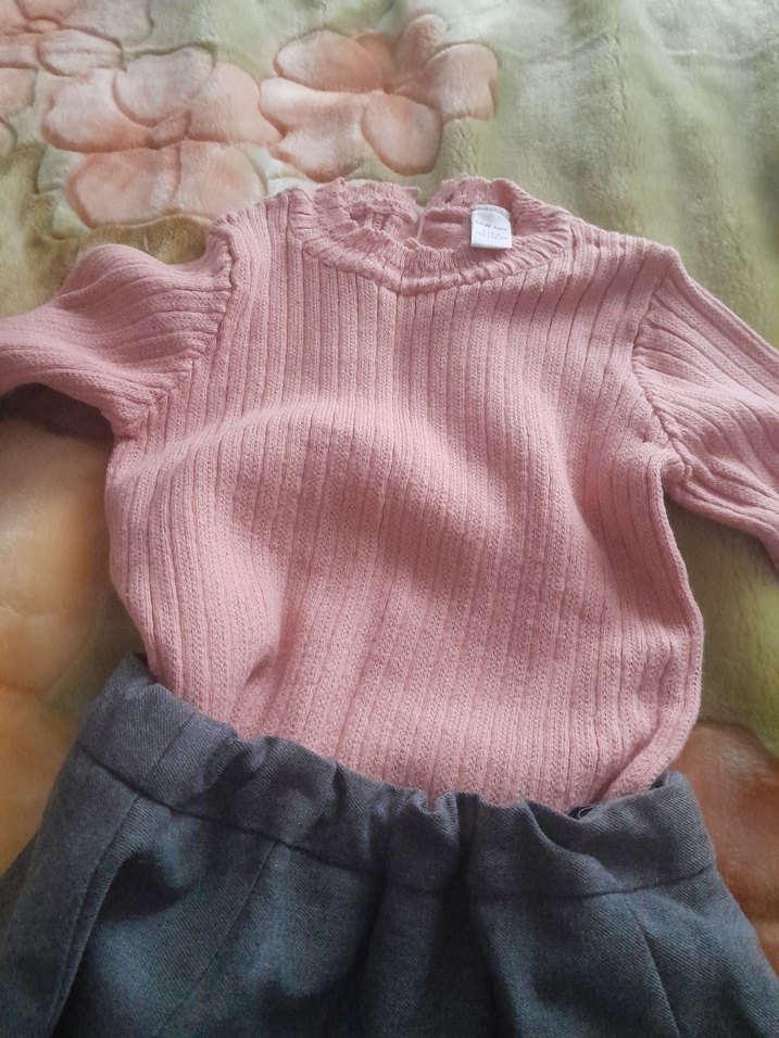 Pembe Triko Kız Kazak - Görsel 3