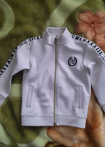 Beyaz Fermuarlı Kız Çocuk Sweatshirt - Görsel 3