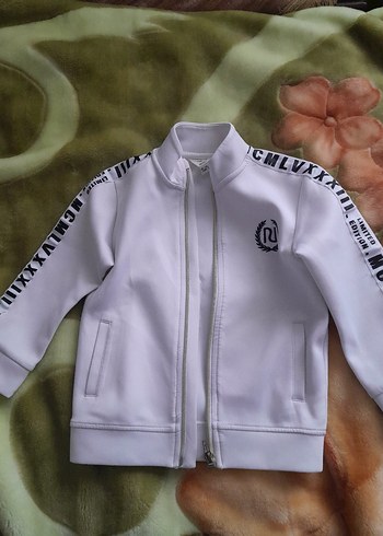 Beyaz Fermuarlı Kız Çocuk Sweatshirt - Görsel 2