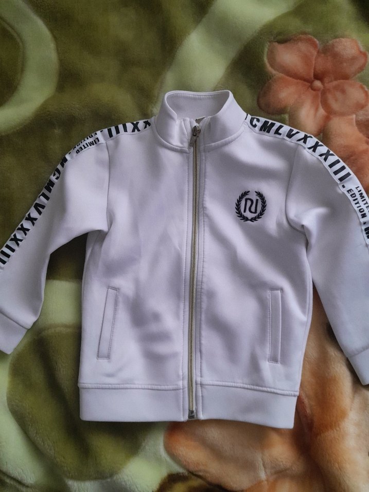 Beyaz Fermuarlı Kız Çocuk Sweatshirt - Görsel 3