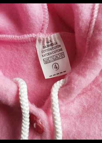 Kız Çocuk Pembe Kapüşonlu Alt üst takım - Görsel 3