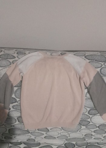 Gri Baskılı Triko Çocuk Kazak - Görsel 2