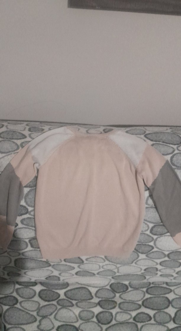 Gri Baskılı Triko Çocuk Kazak - Görsel 2