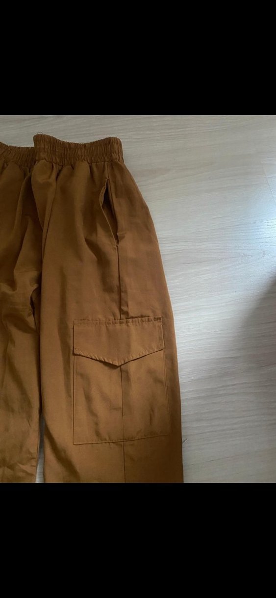 Kahverengi Kadın Kargo Pantolon - Görsel 3