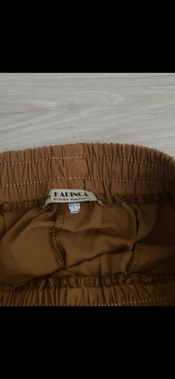 Kahverengi Kadın Kargo Pantolon - Görsel 2