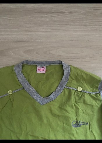 Düğmeli Yeşil Gri Sweatshirt - Görsel 3