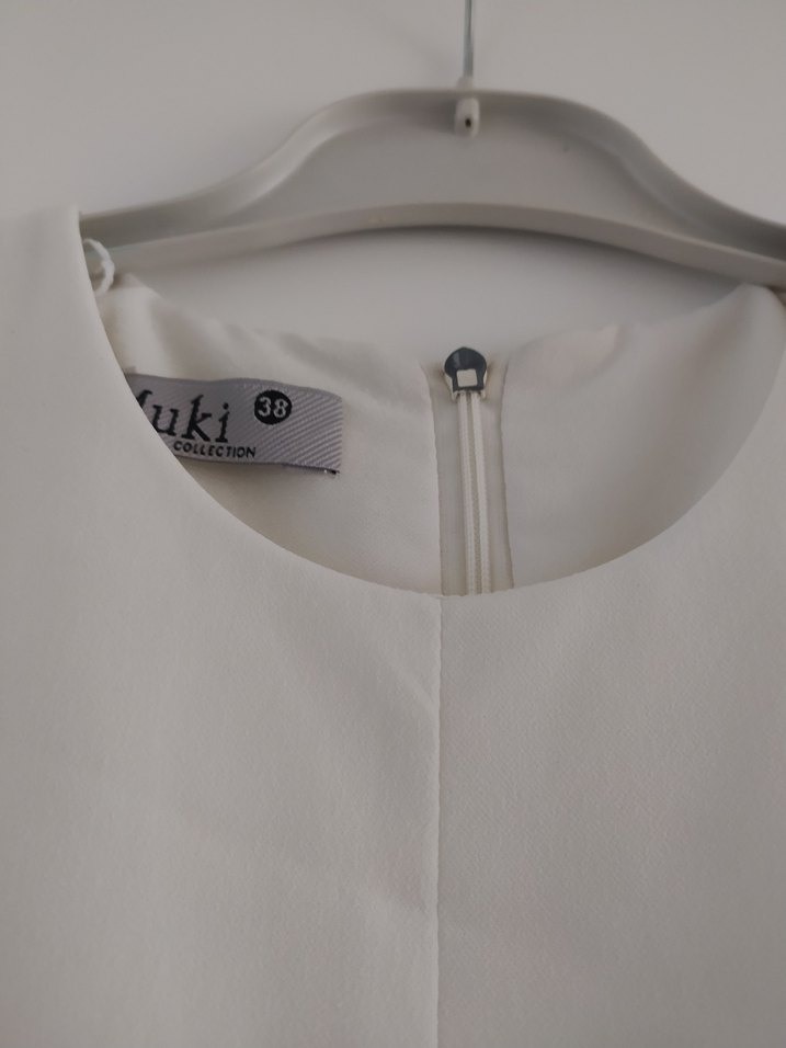 Beyaz Piliseli Uzun Kollu Kadın Bluz - Görsel 5