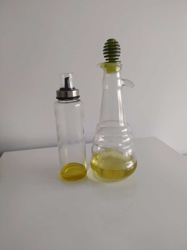 Açık haki renkli cam yağlık seti - Görsel 3