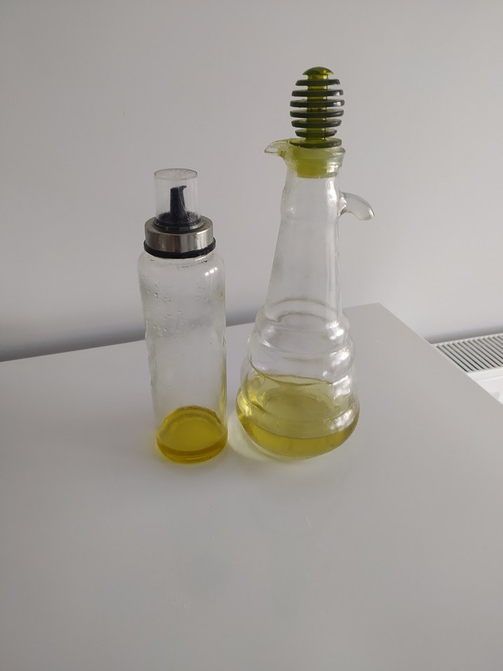 Açık haki renkli cam yağlık seti - Görsel 2