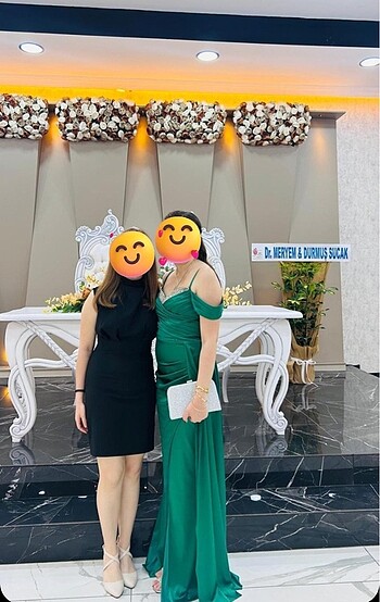 l Beden Abiye Elbise - Zümrüt yeşili