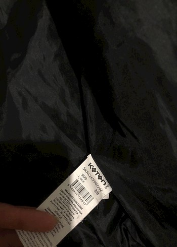 Koton Siyah Kapüşonlu Fermuarlı Kadın Mont