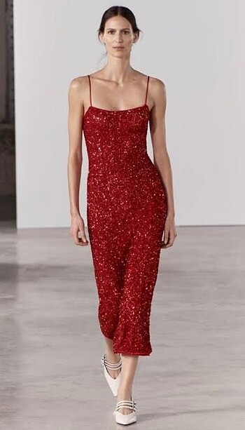 Zara payetli elbise