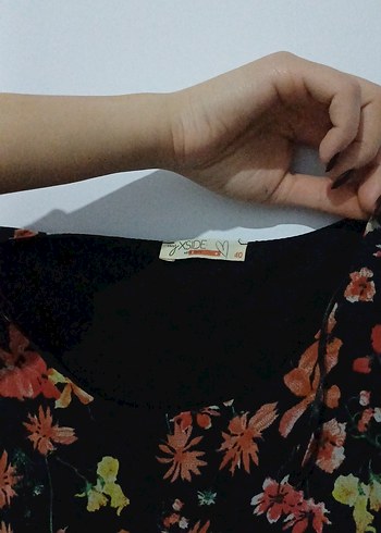 Çiçek Desenli Bohem Midi Elbise - Görsel 2