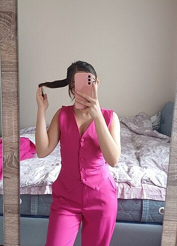 38 Beden pembe Renk Alt üst takım